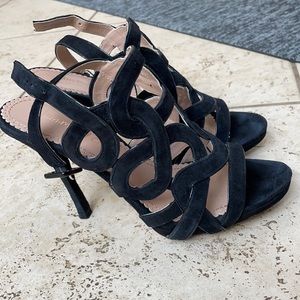 Jean-Michael Cazabat black suede heels